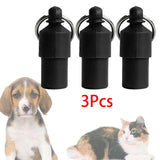3x Lightweight Pet Dog ID Tag Tube for Puppy Address Label Tube Anti Lost Black - Aladdin Shoppers
