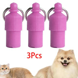 3x Lightweight Pet Dog ID Tag Tube for Puppy Address Label Tube Anti Lost Pink - Aladdin Shoppers