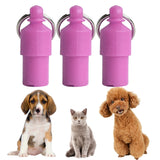 3x Lightweight Pet Dog ID Tag Tube for Puppy Address Label Tube Anti Lost Pink - Aladdin Shoppers