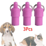 3x Lightweight Pet Dog ID Tag Tube for Puppy Address Label Tube Anti Lost Pink - Aladdin Shoppers