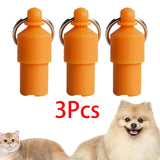 Maxbell 2x3x Lightweight Pet Dog ID Tag Tube for Puppy Address Label Tube Anti Lost Orange