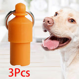Maxbell 4x3x Lightweight Pet Dog ID Tag Tube for Puppy Address Label Tube Anti Lost Orange