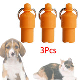 Maxbell 4x3x Lightweight Pet Dog ID Tag Tube for Puppy Address Label Tube Anti Lost Orange