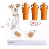 Maxbell 3x3x Lightweight Pet Dog ID Tag Tube for Puppy Address Label Tube Anti Lost Orange
