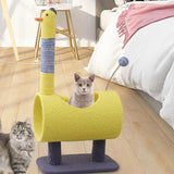 Plush Cat Climbing Tower Cat Interactive Toys Stable Base Durable Cat Tree Yellow - Aladdin Shoppers