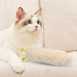 Cat Catnip Toy Kitten Bite Resistant Soft Exercise Stuffed Plush Cat Pillows beige - Aladdin Shoppers