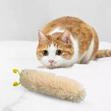 Cat Catnip Toy Kitten Bite Resistant Soft Exercise Stuffed Plush Cat Pillows beige - Aladdin Shoppers