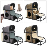 Mult Functional Cat Condo Climbing Frame Ball Indoor Cats Grind Claws Gray - Aladdin Shoppers