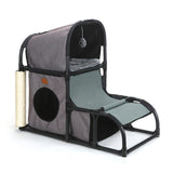 Mult Functional Cat Condo Climbing Frame Ball Indoor Cats Grind Claws Gray - Aladdin Shoppers