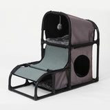 Mult Functional Cat Condo Climbing Frame Ball Indoor Cats Grind Claws Gray - Aladdin Shoppers