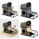 Mult Functional Cat Condo Climbing Frame Ball Indoor Cats Grind Claws Gray - Aladdin Shoppers