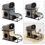 Mult Functional Cat Condo Climbing Frame Ball Indoor Cats Grind Claws Gray - Aladdin Shoppers