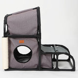 Mult Functional Cat Condo Climbing Frame Ball Indoor Cats Grind Claws Gray - Aladdin Shoppers