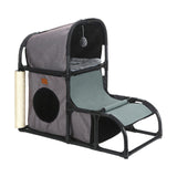 Mult Functional Cat Condo Climbing Frame Ball Indoor Cats Grind Claws Gray - Aladdin Shoppers
