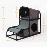 Mult Functional Cat Condo Climbing Frame Ball Indoor Cats Grind Claws Gray - Aladdin Shoppers