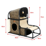 Mult Functional Cat Condo Climbing Frame Ball Indoor Cats Grind Claws Yellow - Aladdin Shoppers