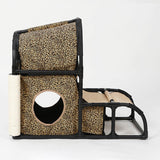 Mult Functional Cat Condo Climbing Frame Ball Indoor Cats Grind Claws Yellow - Aladdin Shoppers