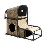 Mult Functional Cat Condo Climbing Frame Ball Indoor Cats Grind Claws Yellow - Aladdin Shoppers