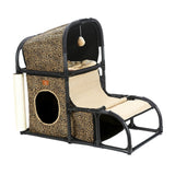 Mult Functional Cat Condo Climbing Frame Ball Indoor Cats Grind Claws Yellow - Aladdin Shoppers