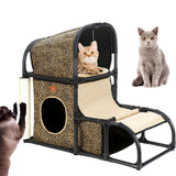 Mult Functional Cat Condo Climbing Frame Ball Indoor Cats Grind Claws Yellow - Aladdin Shoppers