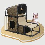 Mult Functional Cat Condo Climbing Frame Ball Indoor Cats Grind Claws Yellow - Aladdin Shoppers