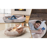 Creative Dog Bed for Human Breathable Warm Soft for Dogs Birthday Gifts 135x85x30cm Khaki - Aladdin Shoppers