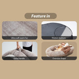 Creative Dog Bed for Human Breathable Warm Soft for Dogs Birthday Gifts 135x85x30cm Gray - Aladdin Shoppers
