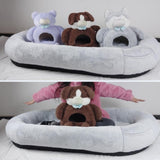 Creative Dog Bed for Human Breathable Warm Soft for Dogs Birthday Gifts 135x85x30cm Gray - Aladdin Shoppers