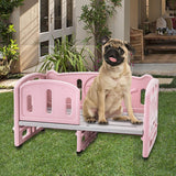 PP Dog Bed Pet Sofa 78.5x48x40cm Weight Capacity 100kg for Daily Use Durable Basic Pink - Aladdin Shoppers