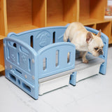 PP Dog Bed Pet Sofa 78.5x48x40cm Weight Capacity 100kg for Daily Use Durable With 2 Boxes Blue - Aladdin Shoppers