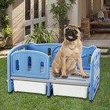 PP Dog Bed Pet Sofa 78.5x48x40cm Weight Capacity 100kg for Daily Use Durable With 2 Boxes Blue - Aladdin Shoppers