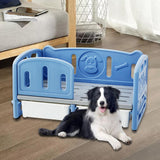 PP Dog Bed Pet Sofa 78.5x48x40cm Weight Capacity 100kg for Daily Use Durable With 2 Boxes Blue - Aladdin Shoppers