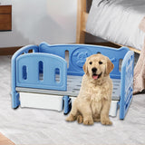 PP Dog Bed Pet Sofa 78.5x48x40cm Weight Capacity 100kg for Daily Use Durable With 2 Boxes Blue - Aladdin Shoppers