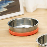 Cat Food Bowls Pets Dish Kitty Kitten Watering Supplies Waterer Feeder Dog Orange - Aladdin Shoppers