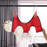 Cat Grooming Hammock Restraint Towel Bag Dog for Puppy Nail Clip Washing M Red - Aladdin Shoppers