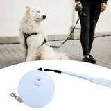Portable Retractable Dog Leash Pet Leads for Dogs Medium Small Pet Walking 3m white round - Aladdin Shoppers