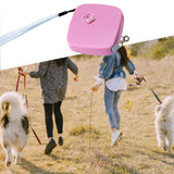 Portable Retractable Dog Leash Pet Leads for Dogs Medium Small Pet Walking 2m pink square - Aladdin Shoppers