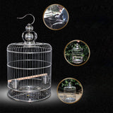 Bird Cage with Food Cup Hanging Pet Supplies Parrot Cockatiel Conures - Aladdin Shoppers