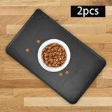 Dog Food Mat Bowl Mats Pet Feeding Mat for Pet Supplies Dogs Puppy Thicken Black - Aladdin Shoppers