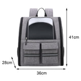 Pet Cat Carrier Backpack Dog Travel Bag Tote Adjustable Shoulder Strap Gray - Aladdin Shoppers