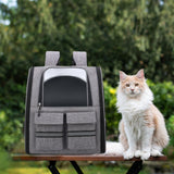 Pet Cat Carrier Backpack Dog Travel Bag Tote Adjustable Shoulder Strap Gray - Aladdin Shoppers