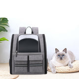 Pet Cat Carrier Backpack Dog Travel Bag Tote Adjustable Shoulder Strap Gray - Aladdin Shoppers