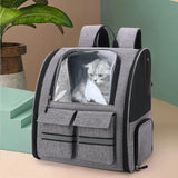 Pet Cat Carrier Backpack Dog Travel Bag Tote Adjustable Shoulder Strap Gray - Aladdin Shoppers