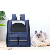 Pet Cat Carrier Backpack Dog Travel Bag Tote Adjustable Shoulder Strap Blue - Aladdin Shoppers
