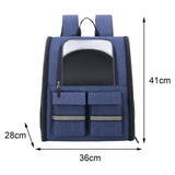 Pet Cat Carrier Backpack Dog Travel Bag Tote Adjustable Shoulder Strap Blue - Aladdin Shoppers
