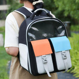 Pet Cat Carrier Backpack Dog Travel Bag Shoulder Strap for Kitten Kitty black - Aladdin Shoppers