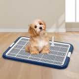 Dog Toilet with Removable Post Puppy Training Tray for Pets Accessories Deep Blue - Aladdin Shoppers