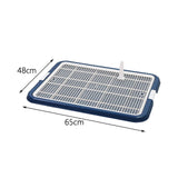 Dog Toilet with Removable Post Puppy Training Tray for Pets Accessories Deep Blue - Aladdin Shoppers
