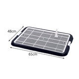 Dog Toilet with Removable Post Puppy Training Tray for Pets Accessories Black - Aladdin Shoppers