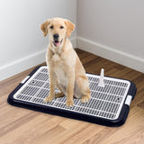 Dog Toilet with Removable Post Puppy Training Tray for Pets Accessories Black - Aladdin Shoppers